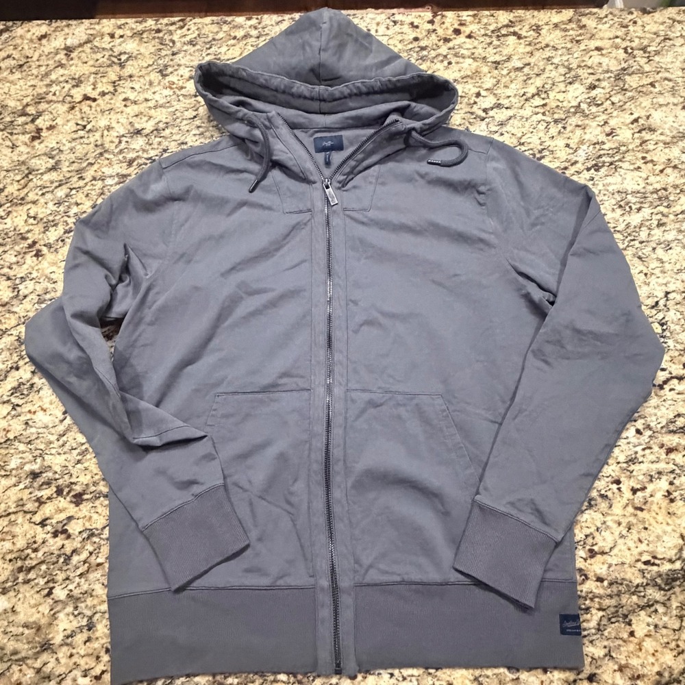 Good Man Brand Sporting Good Gray Full Zip Hoodie Mens Medium Sweatshirt ws